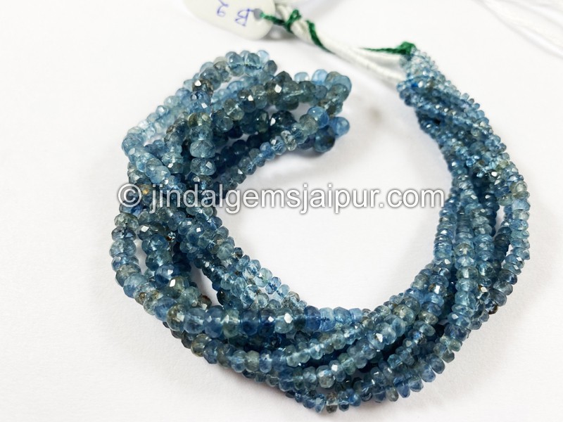 Santa Maria Milky Aquamarine Faceted Roundelle Beads